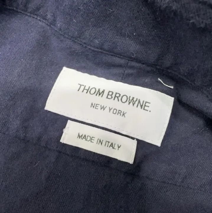 Thom Browne Thom Browne Classic Navy Long Sleeve Shirt Size US L / EU 52-54 / 3 - 5 Thumbnail