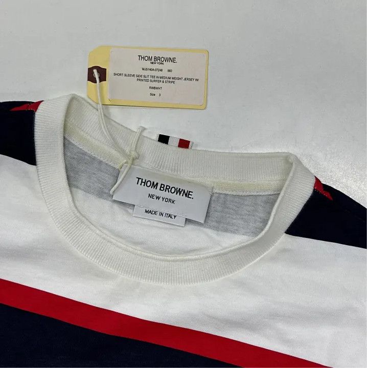 Thom Browne Thom Browne Striped Short Sleeve T-Shirt Size US M / EU 48-50 / 2 - 6 Thumbnail