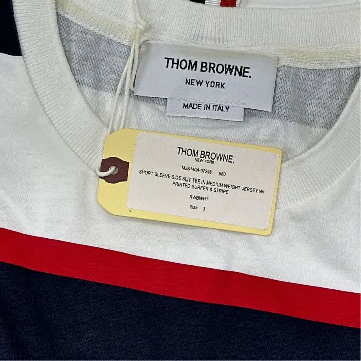Thom Browne Thom Browne Striped Short Sleeve T-Shirt Size US M / EU 48-50 / 2 - 4 Thumbnail