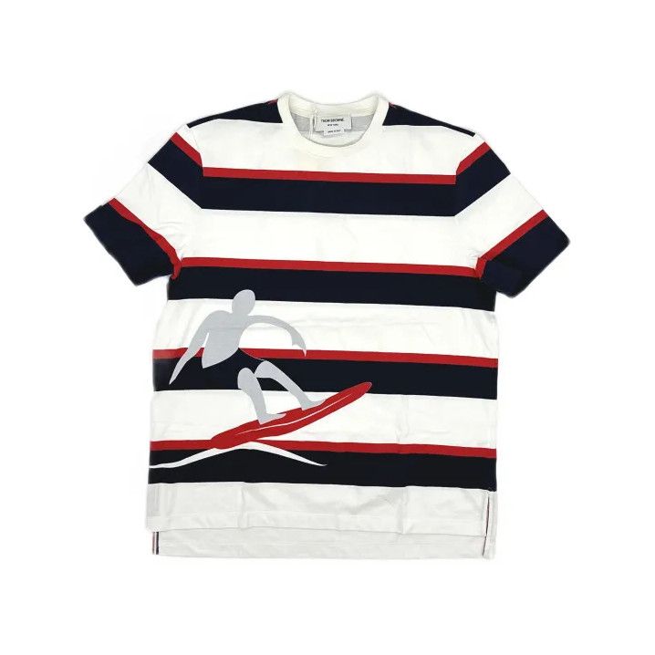Thom Browne Thom Browne Striped Short Sleeve T-Shirt Size US M / EU 48-50 / 2 - 2 Thumbnail