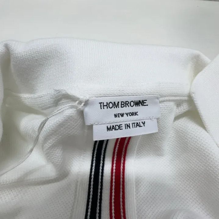 Thom Browne Thom Browne Classic Striped Short Sleeve Polo Size US XL / EU 56 / 4 - 4 Thumbnail