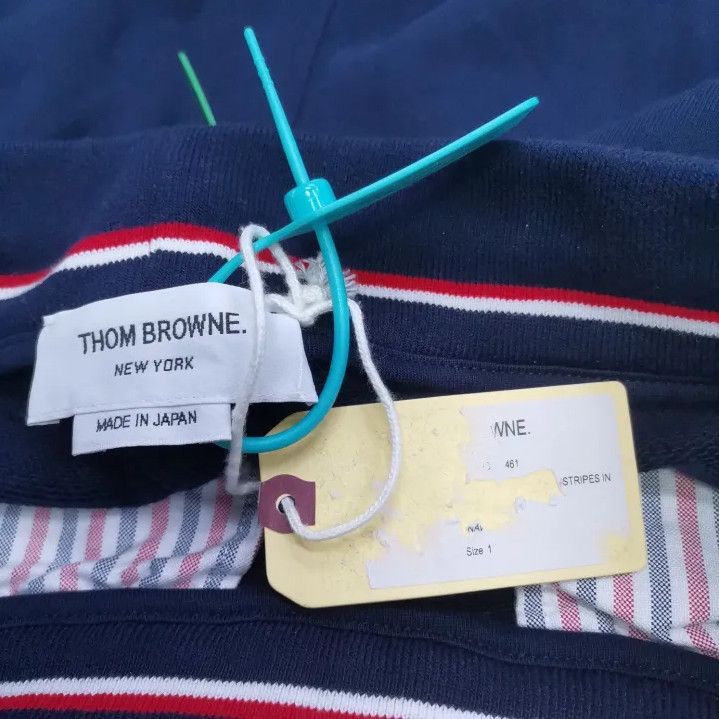 Thom Browne Thom Browne Classic Stripe Navy Blue Shorts Size US 26 / EU 42 - 2 Thumbnail