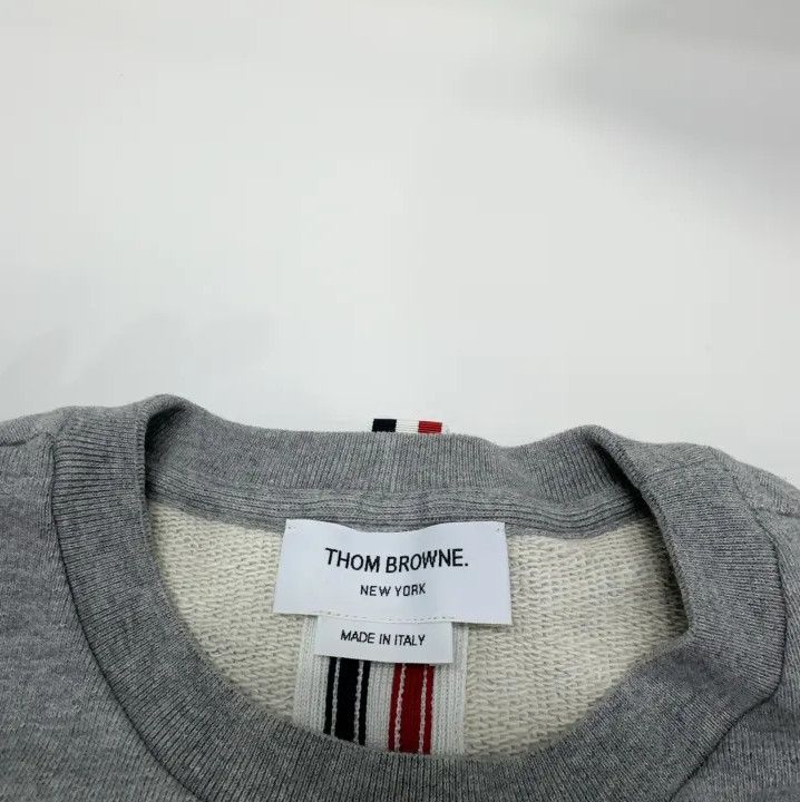 Thom Browne Thom Browne Gray Long Sleeve Sweatshirt for Men Size US S / EU 44-46 / 1 - 6 Thumbnail