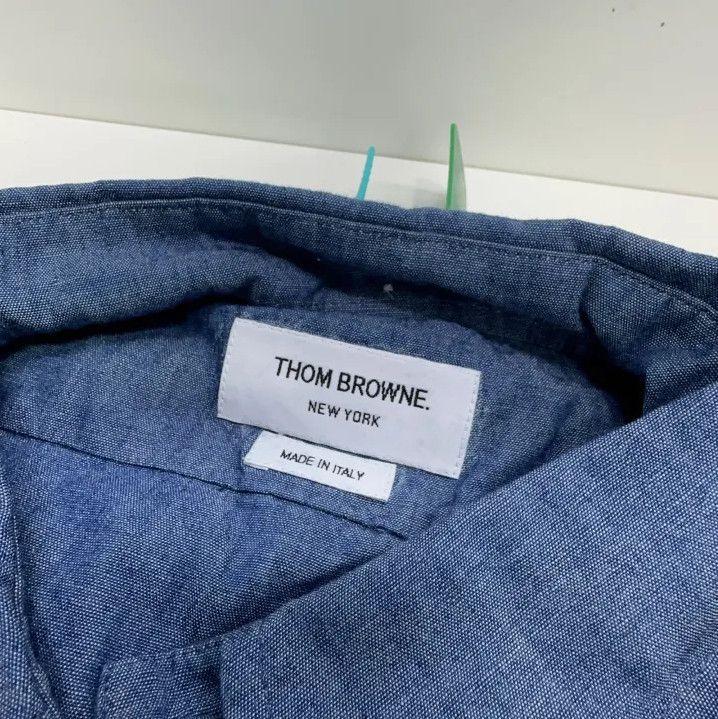 Thom Browne Thom Browne Classic Blue Long Sleeve Shirt Size US M / EU 48-50 / 2 - 4 Thumbnail