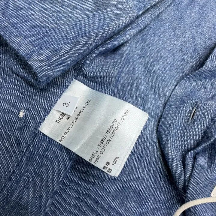 Thom Browne Thom Browne Classic Blue Long Sleeve Shirt Size US M / EU 48-50 / 2 - 3 Thumbnail
