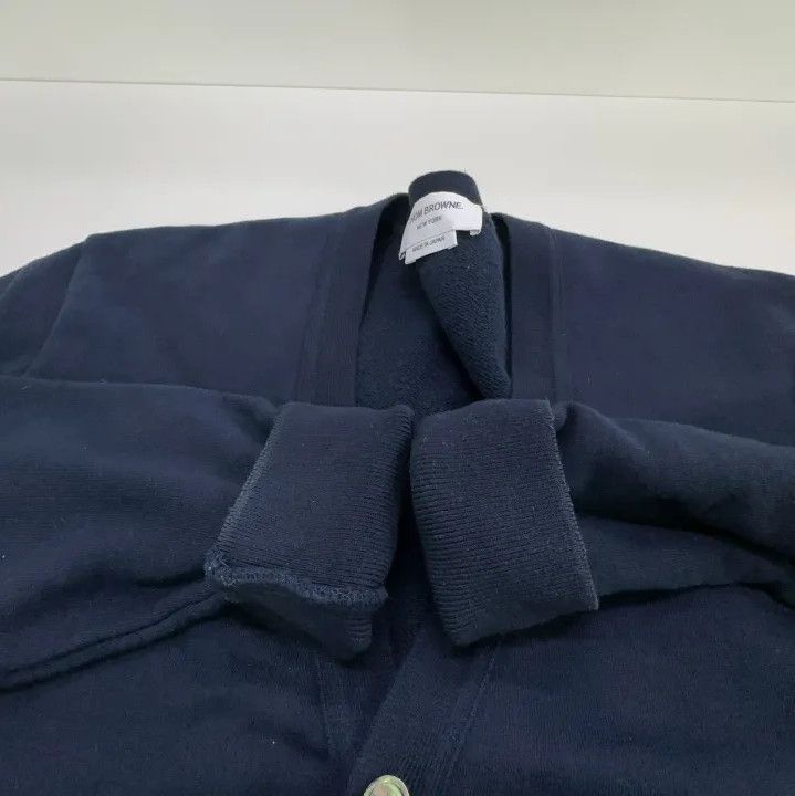 Thom Browne Thom Browne Classic V-Neck Cotton Knit Sweater Size US M / EU 48-50 / 2 - 7 Thumbnail
