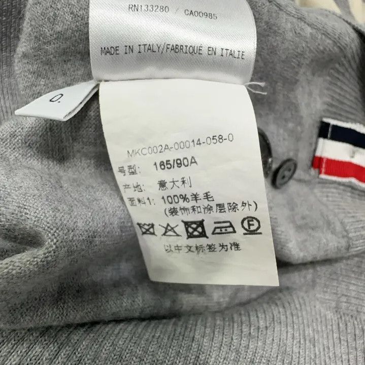 Thom Browne Thom Browne Gray Wool V-Neck Cardigan Size US M / EU 48-50 / 2 - 6 Thumbnail