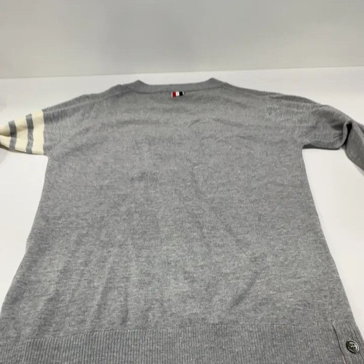 Thom Browne Thom Browne Gray Wool V-Neck Cardigan Size US M / EU 48-50 / 2 - 12 Thumbnail