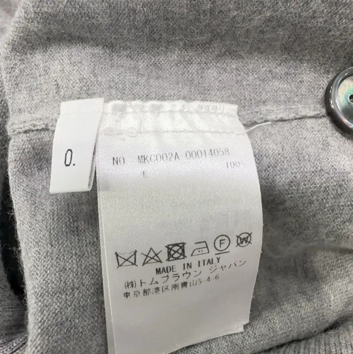 Thom Browne Thom Browne Gray Wool V-Neck Cardigan Size US M / EU 48-50 / 2 - 5 Thumbnail