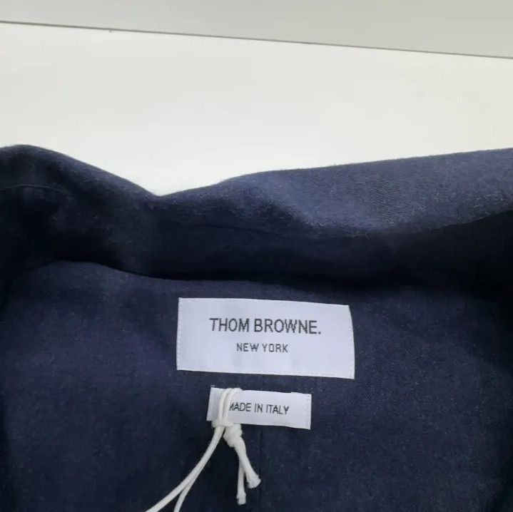 Thom Browne Thom Browne Navy Button-Up Long Sleeve Shirt Size US M / EU 48-50 / 2 - 7 Thumbnail