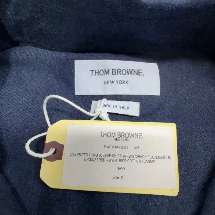 Thom Browne Thom Browne Navy Button-Up Long Sleeve Shirt Size US M / EU 48-50 / 2 - 6 Thumbnail