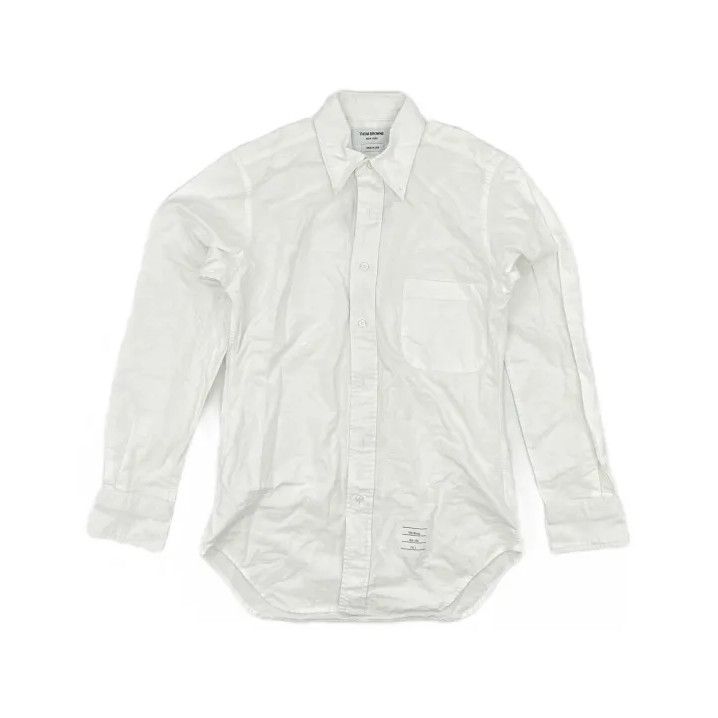 Thom Browne Thom Browne Classic White Long Sleeve Shirt Size US S / EU 44-46 / 1 - 2 Thumbnail