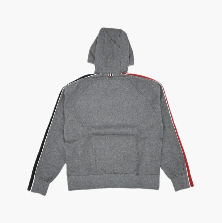 Thom Browne Thom Browne Gray Striped Hooded Sweatshirt for Men Size US M / EU 48-50 / 2 - 3 Thumbnail