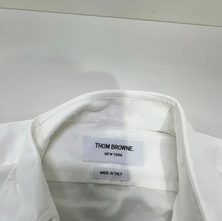 Thom Browne Thom Browne SS21 White Cotton Button-Up Shirt Size US S / EU 44-46 / 1 - 4 Thumbnail