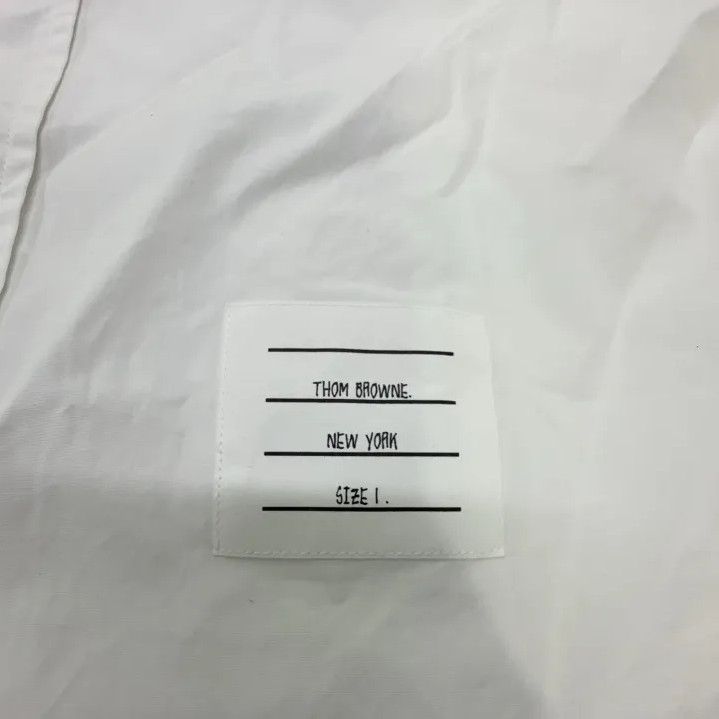 Thom Browne Thom Browne SS21 White Cotton Button-Up Shirt Size US S / EU 44-46 / 1 - 6 Thumbnail