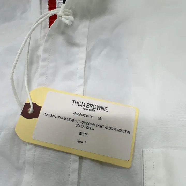 Thom Browne Thom Browne SS21 White Cotton Button-Up Shirt Size US S / EU 44-46 / 1 - 5 Thumbnail
