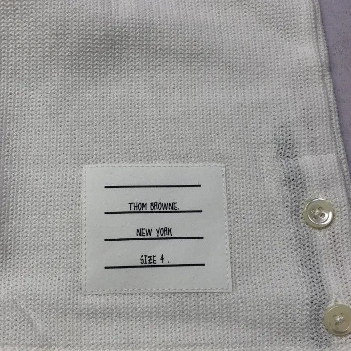Thom Browne Thom Browne White Striped Short Sleeve T-Shirt Size US S / EU 44-46 / 1 - 7 Thumbnail