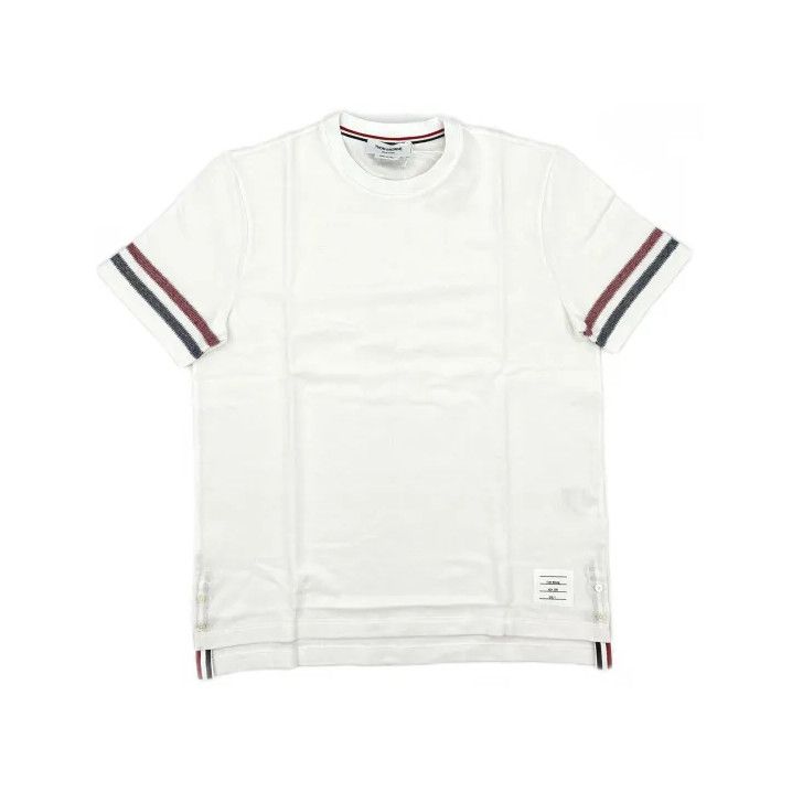 Thom Browne Thom Browne White Striped Short Sleeve T-Shirt Size US S / EU 44-46 / 1 - 2 Thumbnail