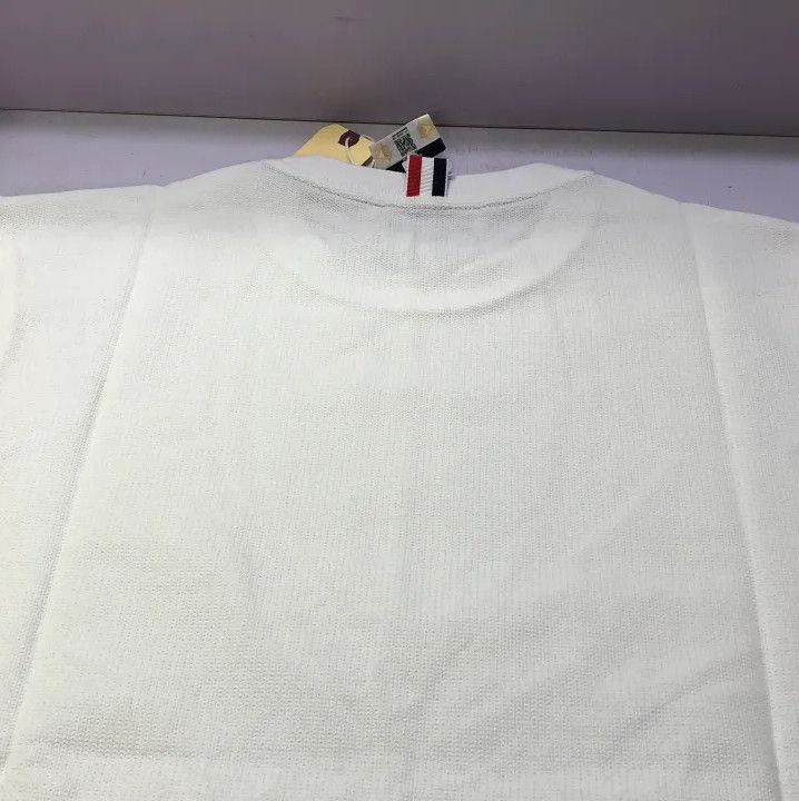 Thom Browne Thom Browne White Striped Short Sleeve T-Shirt Size US S / EU 44-46 / 1 - 8 Thumbnail