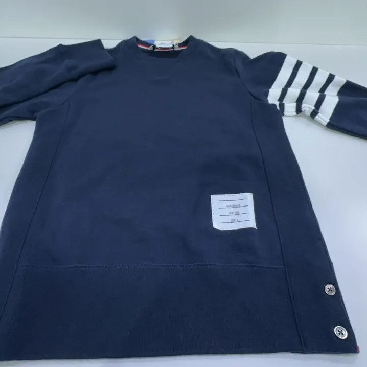 Thom Browne Thom Browne Classic Navy Striped Sweatshirt Size US M / EU 48-50 / 2 - 8 Thumbnail