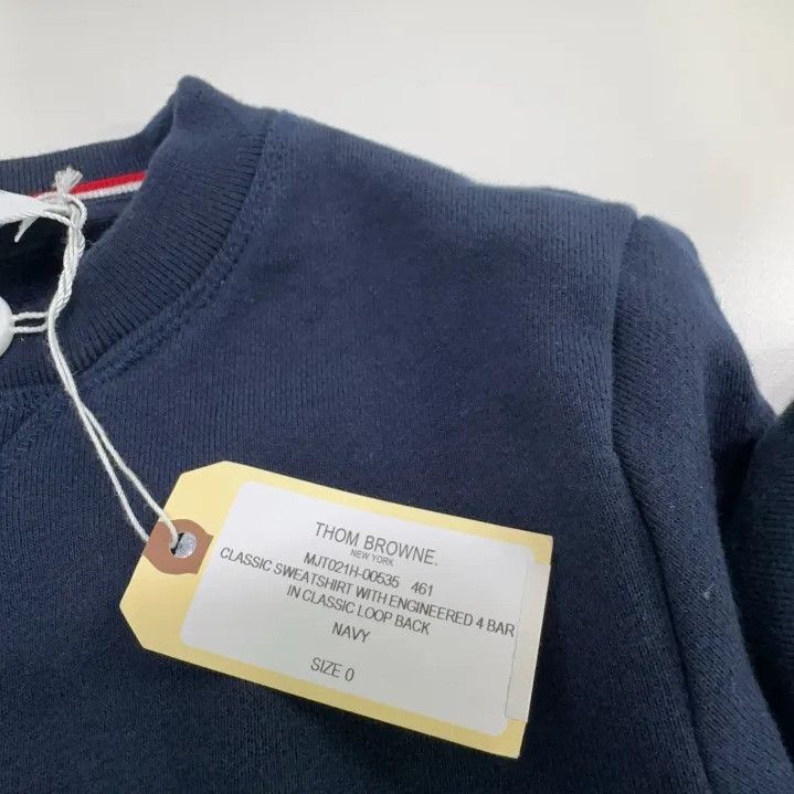 Thom Browne Thom Browne Classic Navy Striped Sweatshirt Size US M / EU 48-50 / 2 - 5 Thumbnail