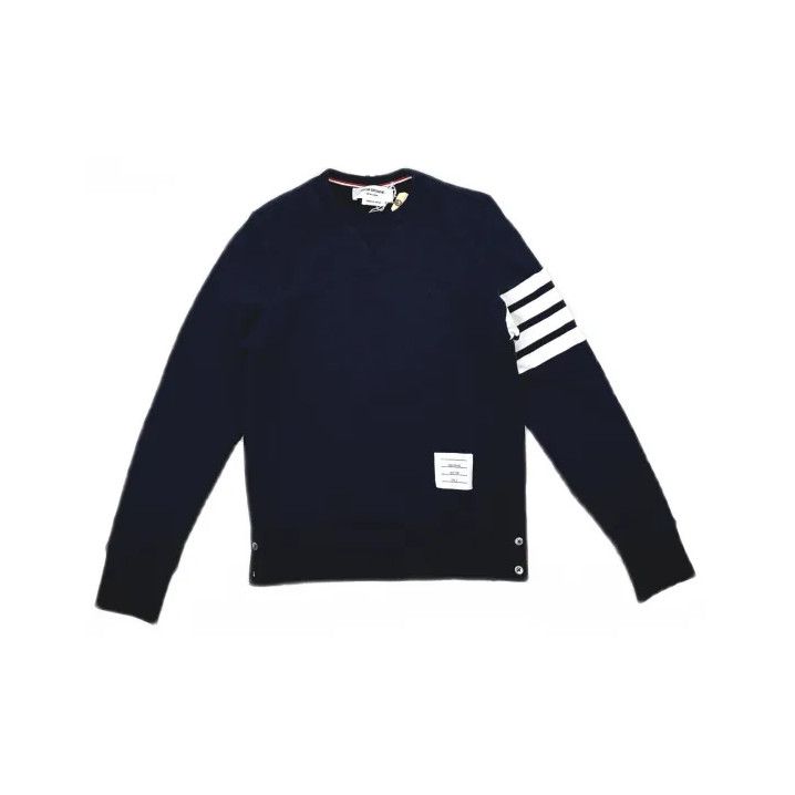 Thom Browne Thom Browne Classic Navy Striped Sweatshirt Size US M / EU 48-50 / 2 - 2 Thumbnail