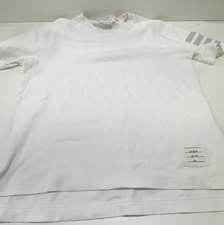 Thom Browne Thom Browne White Crewneck Short Sleeve T-Shirt Size US S / EU 44-46 / 1 - 14 Thumbnail