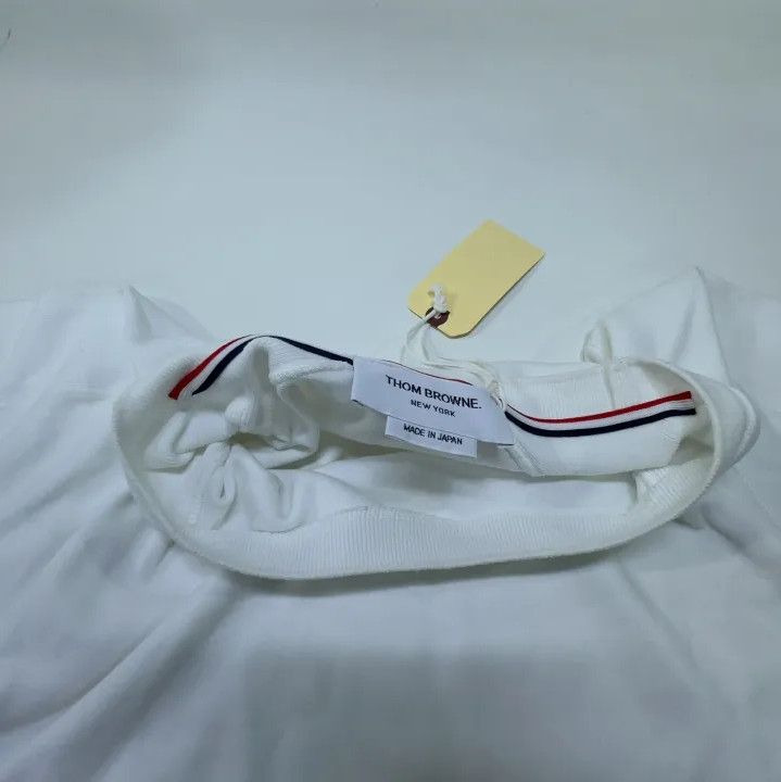 Thom Browne Thom Browne White Crewneck Short Sleeve T-Shirt Size US S / EU 44-46 / 1 - 9 Thumbnail