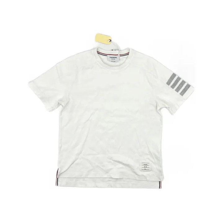 Thom Browne Thom Browne White Crewneck Short Sleeve T-Shirt Size US S / EU 44-46 / 1 - 2 Thumbnail