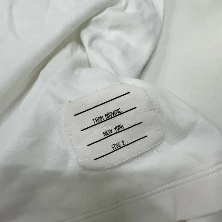 Thom Browne Thom Browne White Crewneck Short Sleeve T-Shirt Size US S / EU 44-46 / 1 - 6 Thumbnail