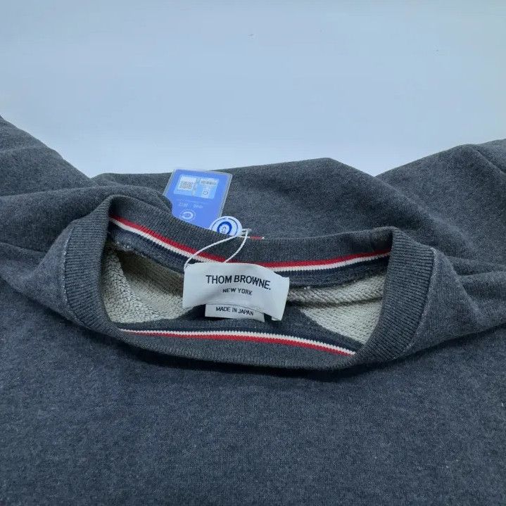 Thom Browne Thom Browne Classic Four-Bar Pullover Sweatshirt Size US M / EU 48-50 / 2 - 7 Thumbnail