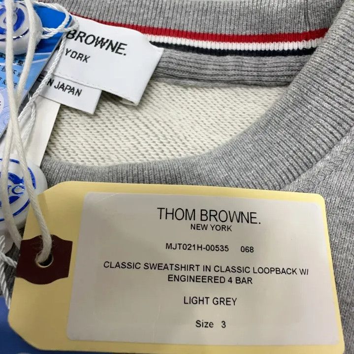 Thom Browne Thom Browne Gray Long Sleeve Sweatshirt Size US M / EU 48-50 / 2 - 6 Thumbnail