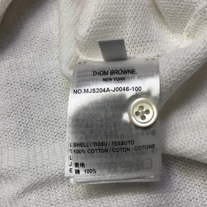 Thom Browne Thom Browne White Striped Short Sleeve T-Shirt Size US L / EU 52-54 / 3 - 5 Thumbnail