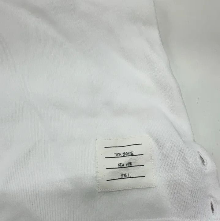 Thom Browne Thom Browne White Short Sleeve Polo Shirt Size US S / EU 44-46 / 1 - 7 Thumbnail