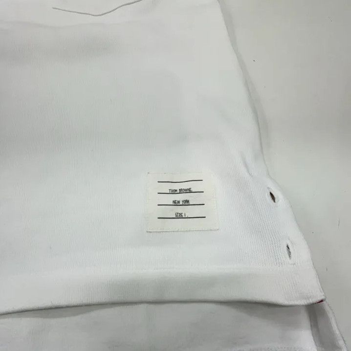 Thom Browne Thom Browne White Short Sleeve Polo Shirt Size US S / EU 44-46 / 1 - 8 Thumbnail