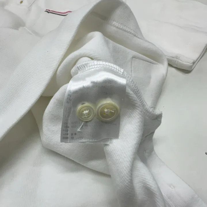 Thom Browne Thom Browne White Short Sleeve Polo Shirt Size US S / EU 44-46 / 1 - 6 Thumbnail
