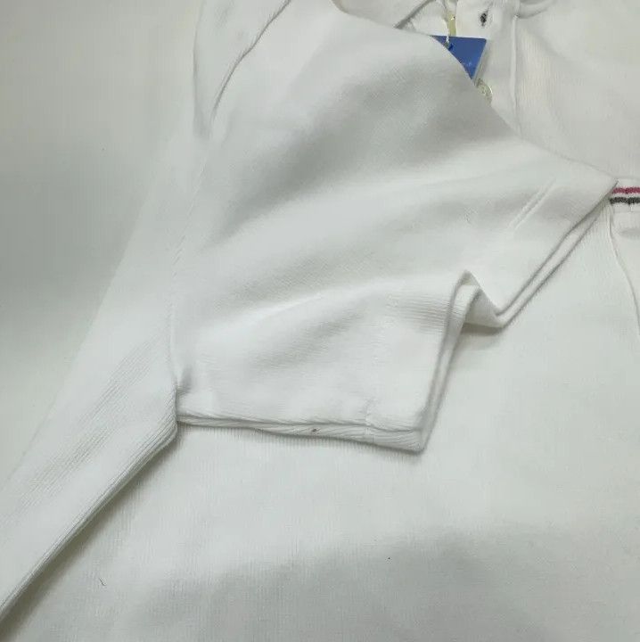 Thom Browne Thom Browne White Short Sleeve Polo Shirt Size US S / EU 44-46 / 1 - 9 Thumbnail