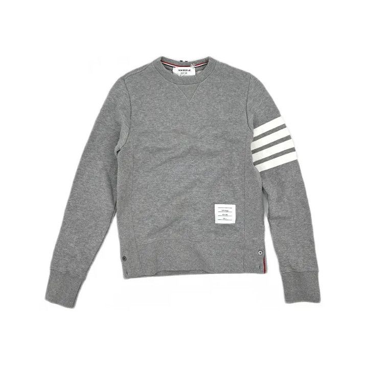 Thom Browne Thom Browne Gray Classic Striped Sweatshirt Size US M / EU 48-50 / 2 - 2 Thumbnail