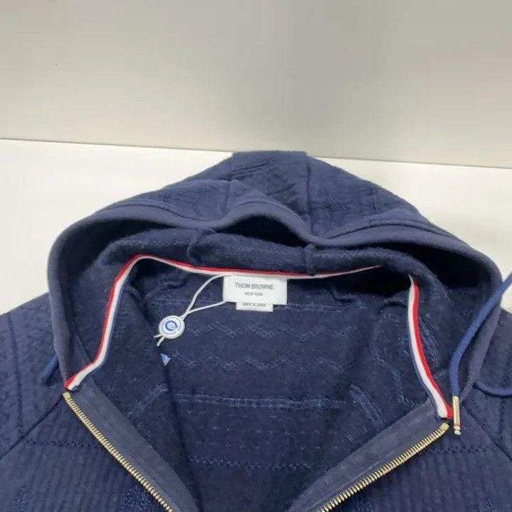 Thom Browne Thom Browne Hooded Casual Jacket in Blue Size US S / EU 44-46 / 1 - 8 Thumbnail