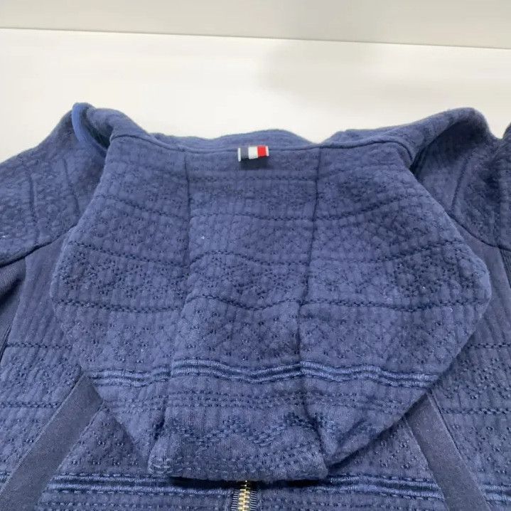 Thom Browne Thom Browne Hooded Casual Jacket in Blue Size US S / EU 44-46 / 1 - 7 Thumbnail