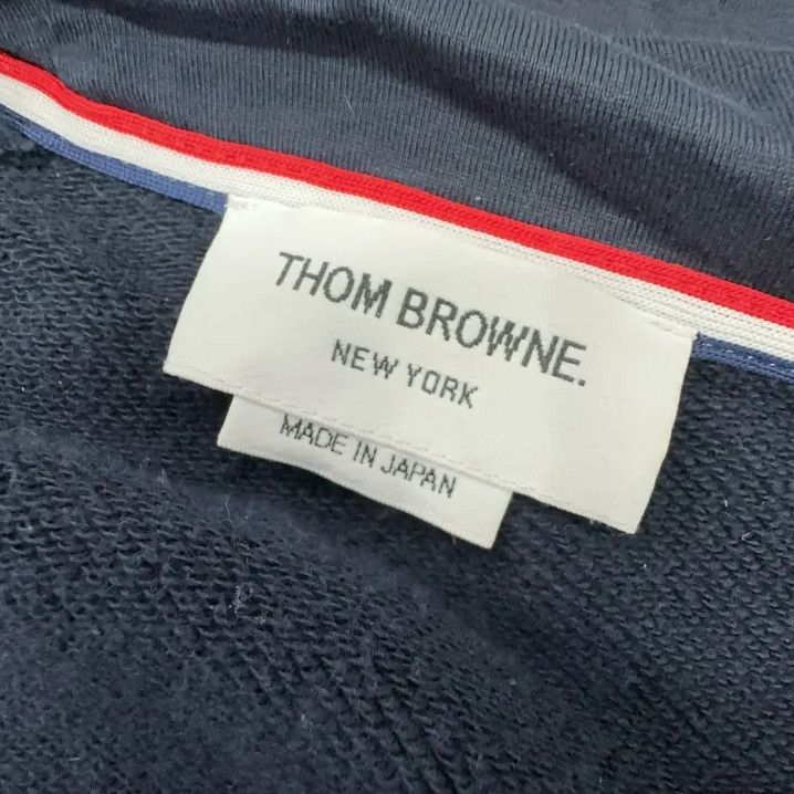 Thom Browne Thom Browne Classic Navy Zip-Up Hoodie Size US S / EU 44-46 / 1 - 6 Thumbnail