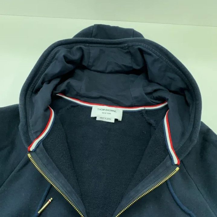 Thom Browne Thom Browne Classic Navy Zip-Up Hoodie Size US S / EU 44-46 / 1 - 9 Thumbnail