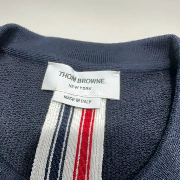 Thom Browne Thom Browne Navy Crew Neck Sweatshirt for Men Size US M / EU 48-50 / 2 - 6 Thumbnail