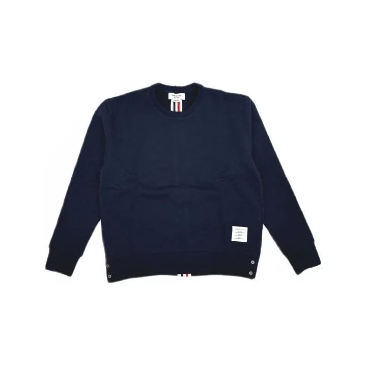 Thom Browne Thom Browne Navy Crew Neck Sweatshirt for Men Size US M / EU 48-50 / 2 - 2 Thumbnail