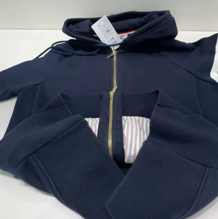 Thom Browne Thom Browne Classic Zipper Hooded Sweatshirt Size US M / EU 48-50 / 2 - 9 Thumbnail