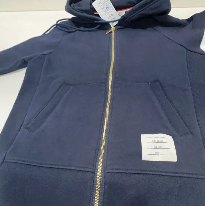 Thom Browne Thom Browne Classic Zipper Hooded Sweatshirt Size US M / EU 48-50 / 2 - 10 Thumbnail