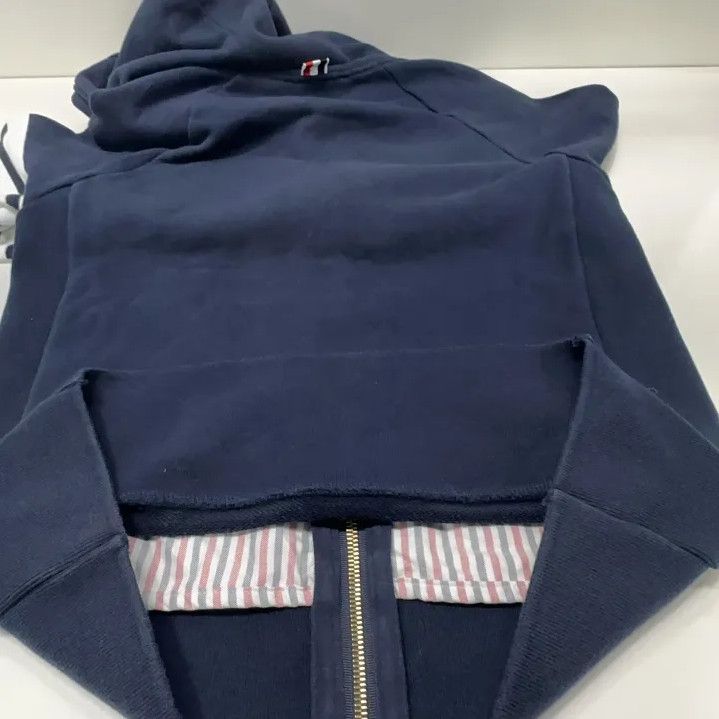 Thom Browne Thom Browne Classic Zipper Hooded Sweatshirt Size US M / EU 48-50 / 2 - 13 Thumbnail