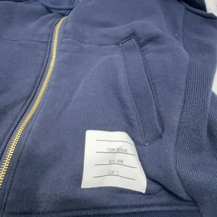 Thom Browne Thom Browne Classic Zipper Hooded Sweatshirt Size US M / EU 48-50 / 2 - 5 Thumbnail