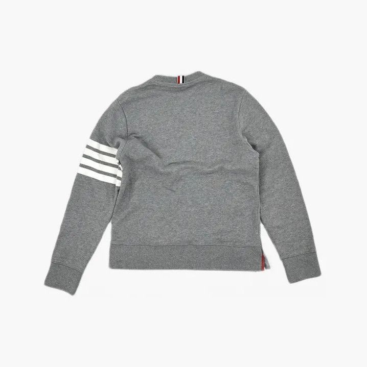 Thom Browne Thom Browne Gray Classic Four-Stripe Sweatshirt Size US M / EU 48-50 / 2 - 3 Thumbnail