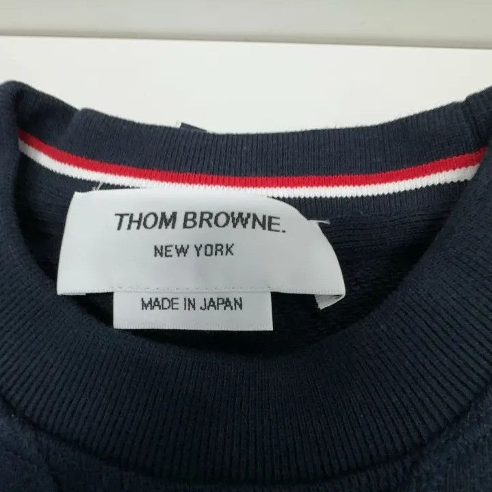 Thom Browne Thom Browne Classic Navy Crewneck Sweatshirt Size US M / EU 48-50 / 2 - 5 Thumbnail